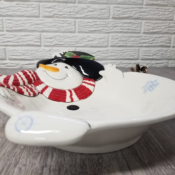 Fitz and Floyd Snowman bowl - Picture 5 of 9